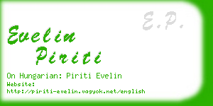 evelin piriti business card